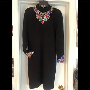 Vintage St. John Evening black dress.